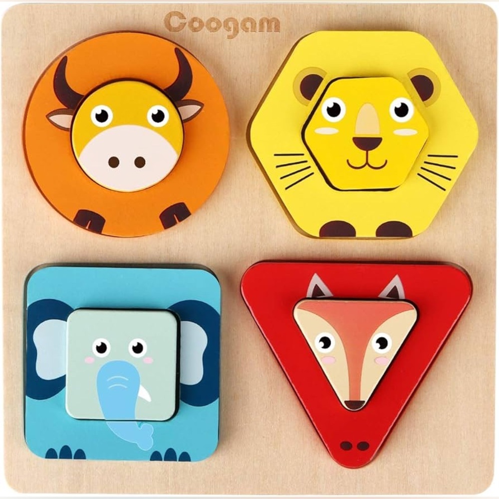 Coogam Animal Shape Puzzle for Kids - Multicolor